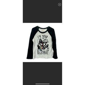 Disney Women’s The Nightmare Before Christmas Fleece Long Sleeve Shirt